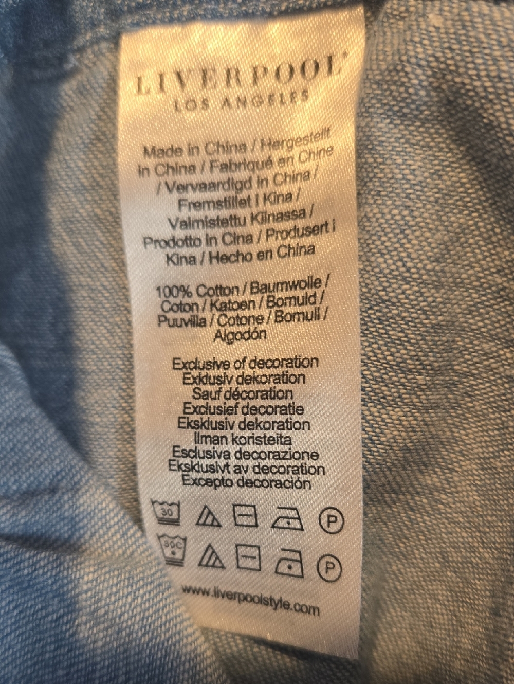 Liverpool Blue Chambray Drawstring Trousers - Picture 13 of 13